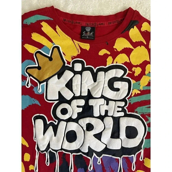 Switch Remarkable T-shirt King Of The World Paint Men's Large - Picture 2 of 6